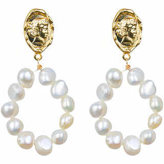 Baroque pearl Queen Portrait Earrings