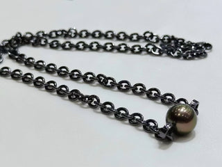 Tahitian Pearl Cool Black Style Pearl Necklace