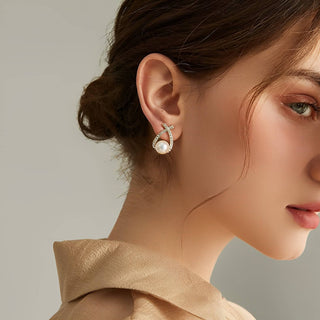 Baroque Square Pearl Earrings, pearls earrings, fashion earrings, natural pearls, baroque pearls, luxury earrings, pearl