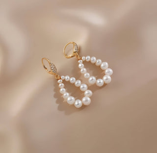 Baroque Square Pearl Earrings, pearls earrings, fashion earrings, natural pearls, baroque pearls, luxury earrings, pearl
