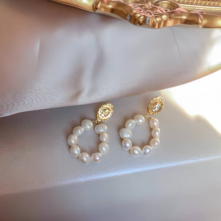 Baroque pearl Baroque fashion earrings set - Adorniq Jewelry Set